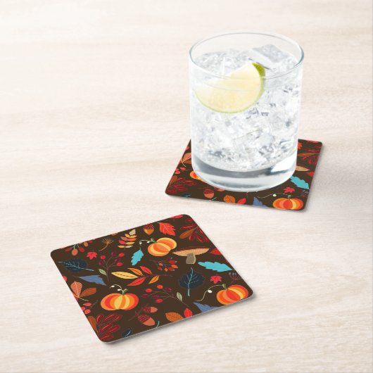 Rustic Leaves & Pumpkins Onderzetter (Insitu)