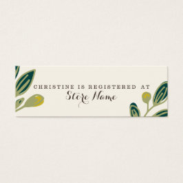Rustic Leaves Registry Insert Mini Visitekaartjes