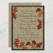 Rustic Leaves repetitie diner Kaart (Voorkant / Achterkant)