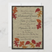 Rustic Leaves repetitie diner Kaart (Voorkant)