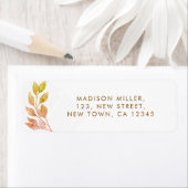 Rustic Leaves Retour-adreslabel Etiket (Insitu)