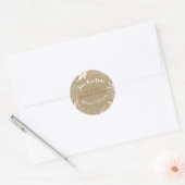 Rustic Leaves Wedding Save the Date Ronde Sticker (Envelop)