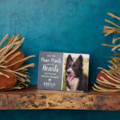 Rustic Leien Huisdierherdenking | Foto Aandenken Fotoplaat (Zijkant)