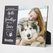 Rustic Leisteinen Herdenking Overlijden Hond Foto Fotoplaat (Zijkant)