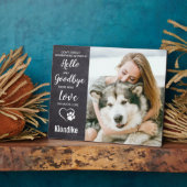 Rustic Leisteinen Herdenking Overlijden Hond Foto Fotoplaat (Zijkant)