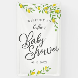 Rustic Lemon Baby shower Welkom Spandoek