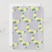 Rustic Lemon Citrus Stone Baby shower Kaart (Achterkant)