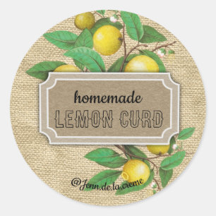 Rustic Lemon Curd Catering Ronde Sticker
