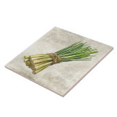Rustic Lemon Grass Faux Ceramic Tile Tegeltje (Zijkant)