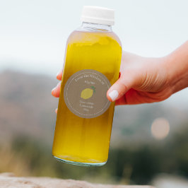 Rustic Lemon Label Sticker voor limonade of jam