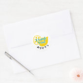 Rustic Lemon Thank You Kawaii Fruit Japanese  Ronde Sticker (Envelop)