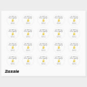 Rustic Lemon Thema Bruiloftsfeest Ronde Sticker (Vel)