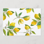 Rustic Lemon Vrijgezellenfeest adviseert en wenst  Advieskaart (Achterkant)