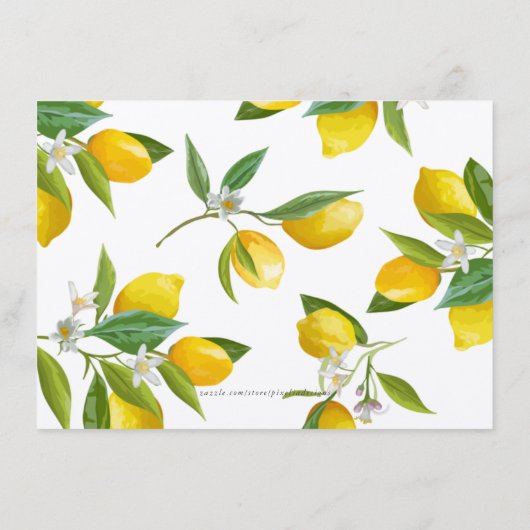 Rustic Lemon Vrijgezellenfeest adviseert en wenst  Advieskaart (Achterkant)