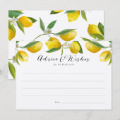 Rustic Lemon Vrijgezellenfeest adviseert en wenst  Advieskaart (Voorkant / Achterkant)