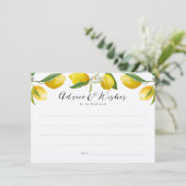 Rustic Lemon Vrijgezellenfeest adviseert en wenst  Advieskaart (Staand voorkant)