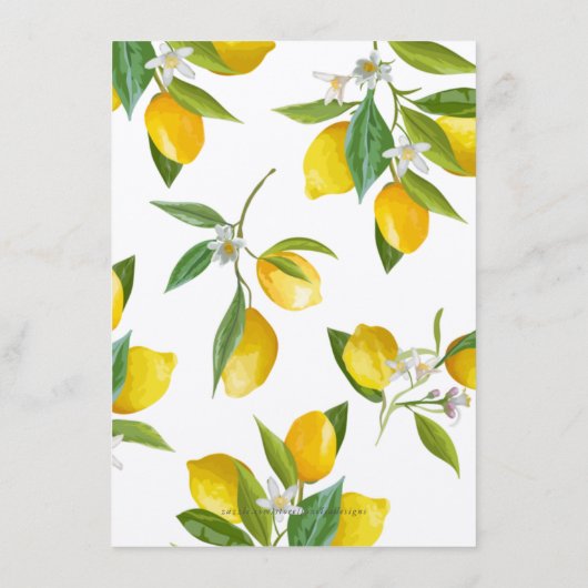 Rustic Lemon Vrijgezellenfeest adviseert en wenst  Advieskaart (Achterkant)