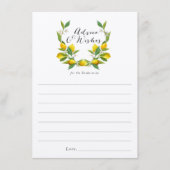 Rustic Lemon Vrijgezellenfeest adviseert en wenst Advieskaart (Voorkant)