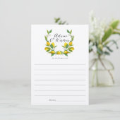 Rustic Lemon Vrijgezellenfeest adviseert en wenst Advieskaart (Staand voorkant)