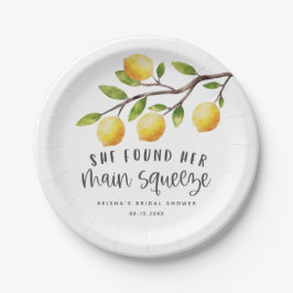 Rustic Lemon Vrijgezellenfeest Papieren Bordje