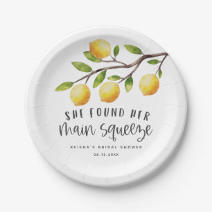 Rustic Lemon Vrijgezellenfeest Papieren Bordje
