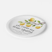 Rustic Lemon Vrijgezellenfeest Papieren Bordje (Gekanteld)