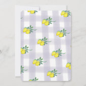 Rustic Lemon Waterverf Citrus Country Baby shower Kaart (Achterkant)