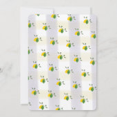 Rustic Lemon Waterverf Citrus Country Baby shower Kaart (Achterkant)