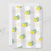 Rustic Lemon Waterverf Citrus Pset Baby shower Kaart (Achterkant)