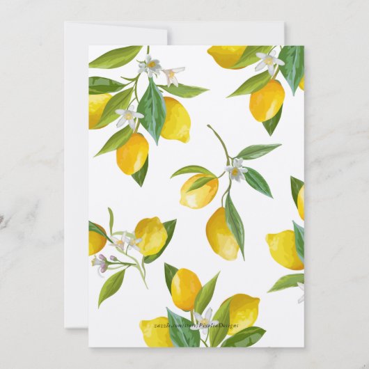 Rustic Lemon Ze vond haar belangrijkste knijpster  Kaart (Achterkant)