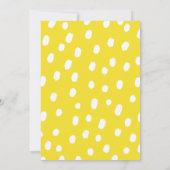 Rustic Lemons Geel Baby shower Kaart (Achterkant)