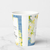 Rustic lemons Mediterranean birthday Papieren Bekers (Rechts)