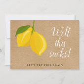 Rustic Lemons Vrijgezellenfeest Wijzig de datum Kaart (Voorkant)