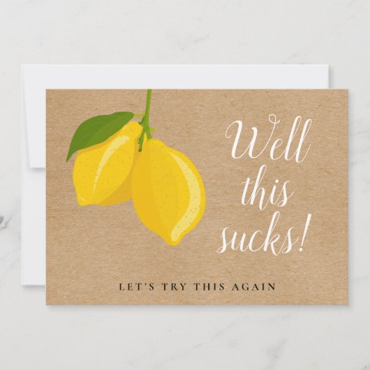 Rustic Lemons Vrijgezellenfeest Wijzig de datum Kaart (Voorkant)