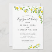 Rustic Lemons Yellow Engagement Party Kaart (Voorkant)