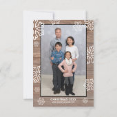 Rustic Let it Snow - 3x5 Kerst Foto Rechthoek Kaart (Achterkant)