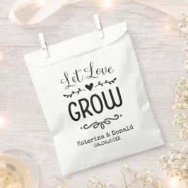 Rustic Let Love Grow Seed Wedding Favor Bag Bedankzakje