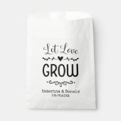 Rustic Let Love Grow Seed Wedding Favor Bag Bedankzakje (Voorkant)