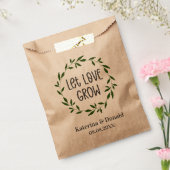 Rustic Let Love Grow Seed Wedding Favor Bag Bedankzakje (Gezegeld)