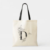 Rustic Letter D Farmhouse Trendy monogrammed Tote Bag (Achterkant)