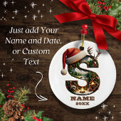 Rustic Letter's feestelijke winterscène gepersonal Keramisch Ornament