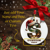 Rustic Letter's feestelijke winterscène gepersonal Keramisch Ornament