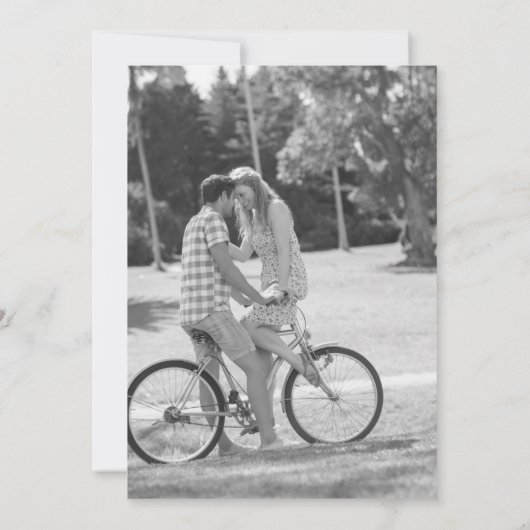 Rustic Lichten Foto Bridal Shower Uitnodiging (Achterkant)