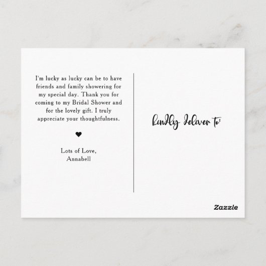 Rustic Lichten Hout Dank u Vrijgezellenfeest Briefkaart (Achterkant)