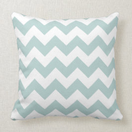 Rustic Light Blue Chevron Stripes Farmhouse Pillow Kussen