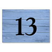 Rustic Light Blue Faux Engraved Cafe Kaart (Achterkant)