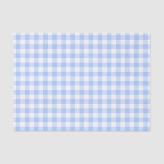 Rustic Light Blue Gingham Pattern Tissuepapier (Voorkant)
