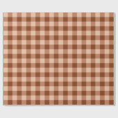 Rustic Light Brown Gingham Plaid Pattern Cadeaupapier (Vlak)