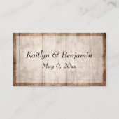 Rustic Light Brown Wood, Wedding Website - Gegeven Informatiekaartje (Achterkant)