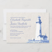 Rustic Lighthouse Wedding Invitations Kaart (Voorkant)